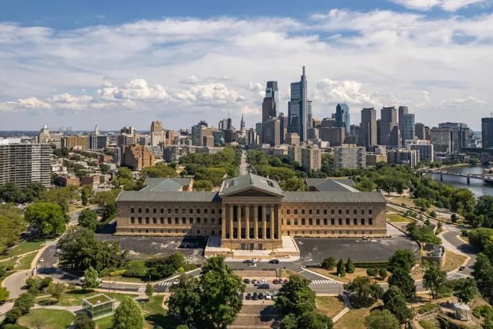 Philadelphia skyline from the Art Museum