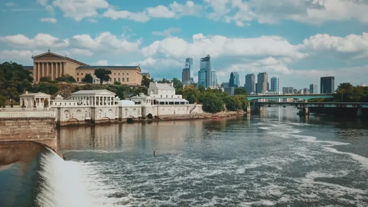 Philadelphia riverfront skyline